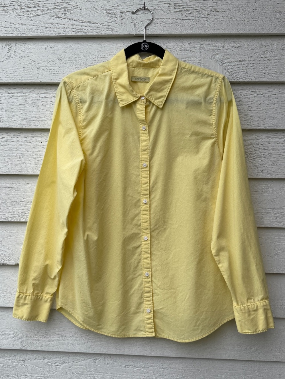 Outerknown Marlow Women's button down shirt, M, pale yellow (glow)